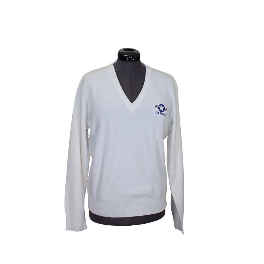 London‎ Fog men's vintage US Truck trucking v-neck pullover sweater L